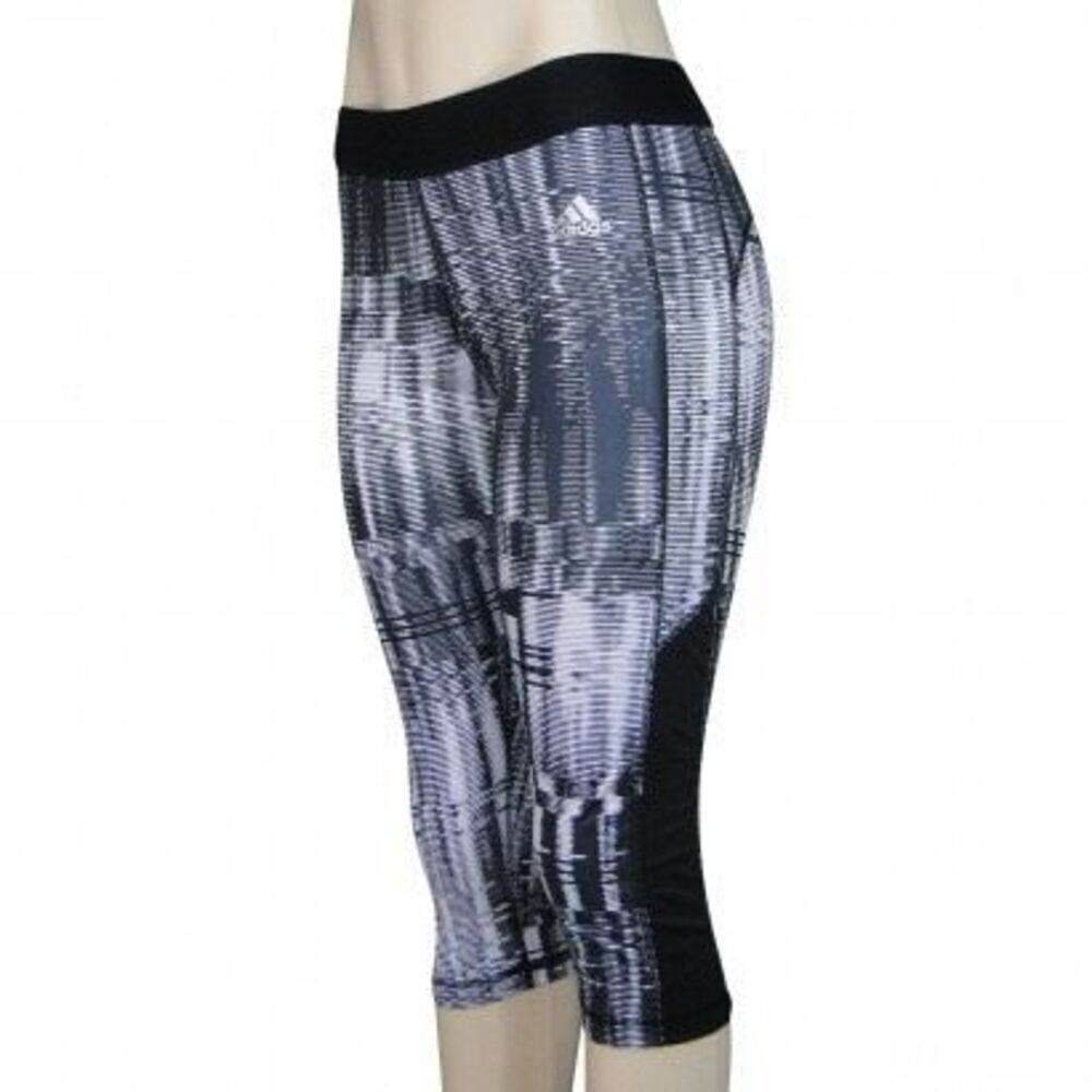 Womens Adidas Climalite Medium Compression Techfit 3/4 Capri Active Leggings  XS